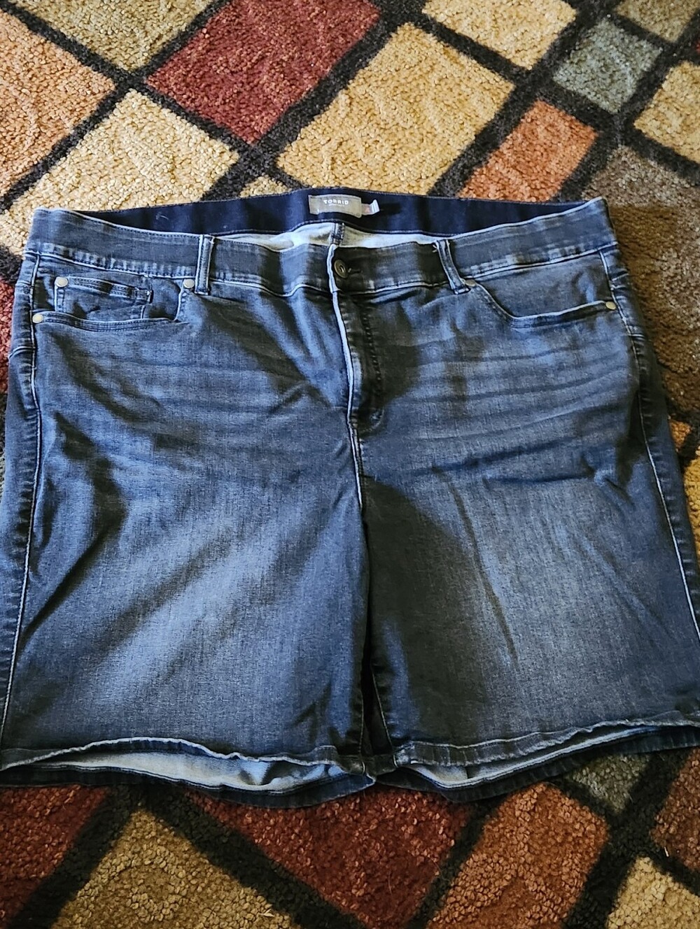 Torrid Size 24 Black Wash Denim Shorts